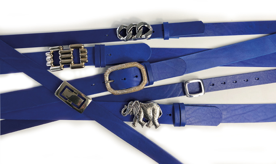 Full-grain leather for belts and leather goods - MM Cobalt